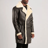 Wylus Brown Leather Coat Jacket